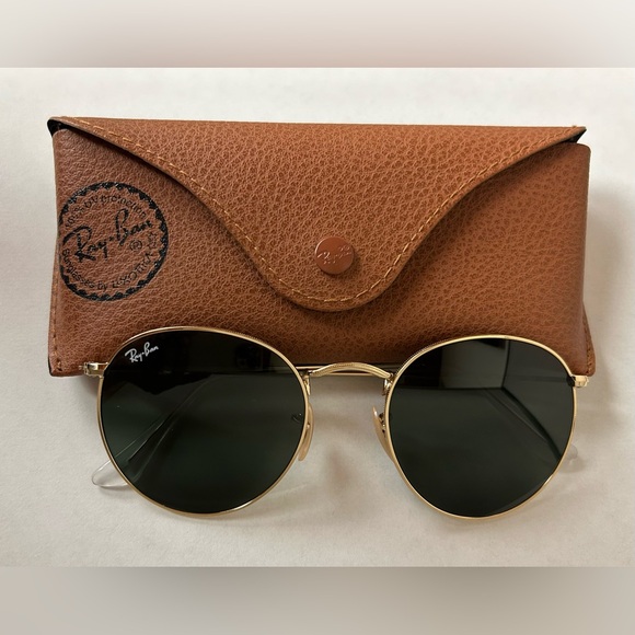 Authentic Ray-Ban Round Metal RB3447 Sunglasses with case - Picture 1 of 4
